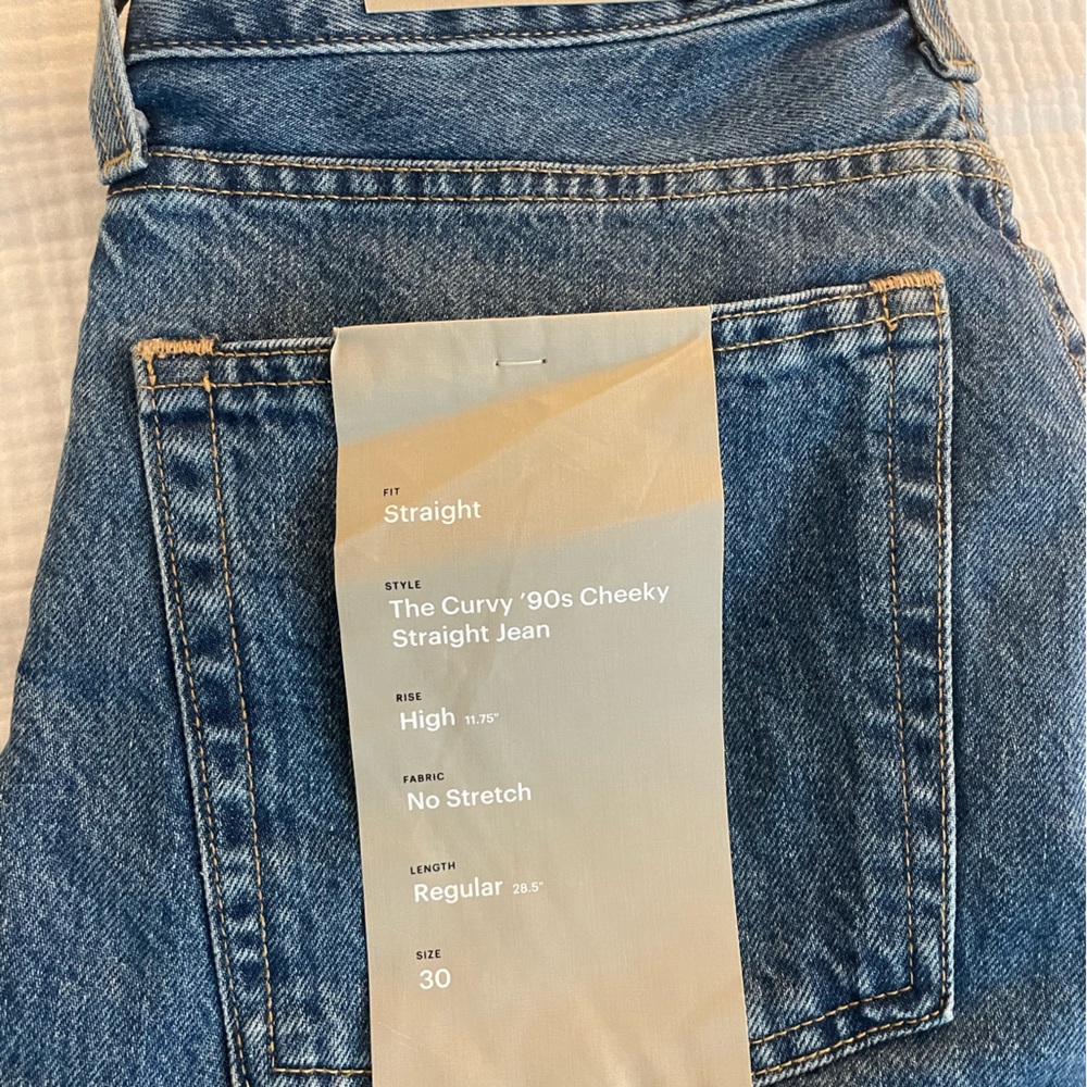 NWT Everlane Curvy 90s Cheeky Straight Jean